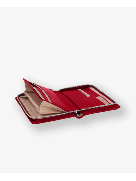 Les Ateliers Foures H68 - CUIR DE VACHETTE - CARMIN grand porte monnaie zippé perséphone Porte-monnaie