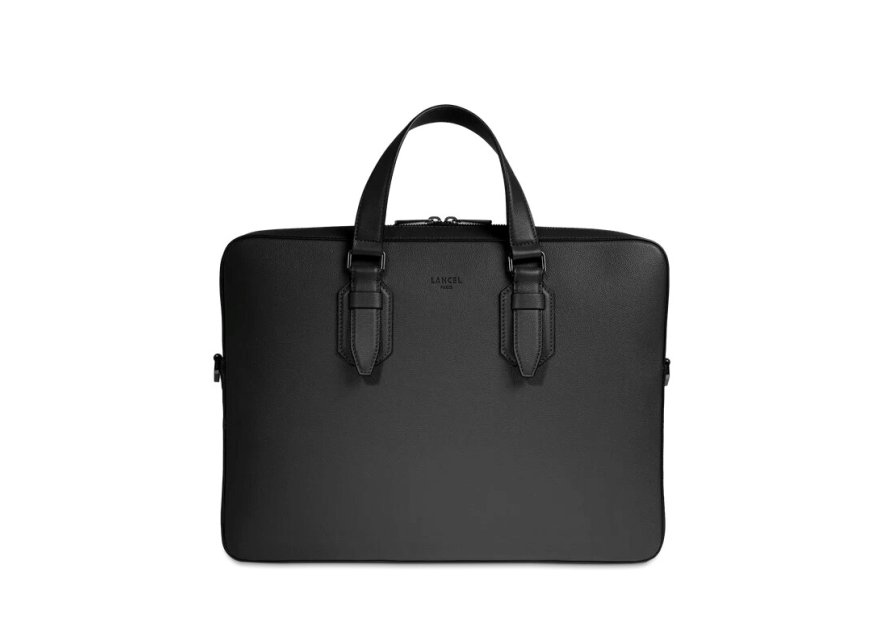 Lancel A13432 - CUIR DE VACHETTE - NOIR porte document charlie de lancel 14" Porte-documents