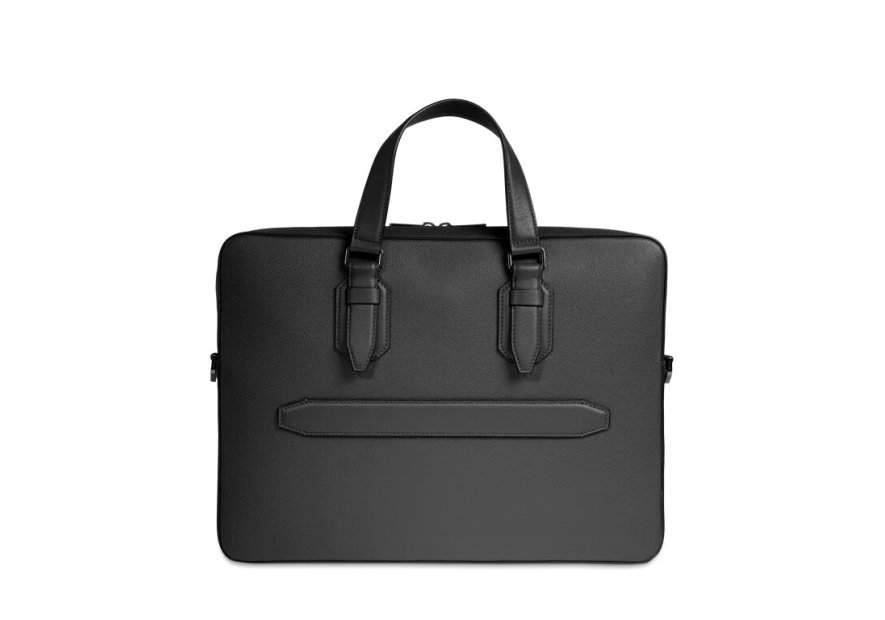 Lancel A13432 - CUIR DE VACHETTE - NOIR porte document charlie de lancel 14" Porte-documents
