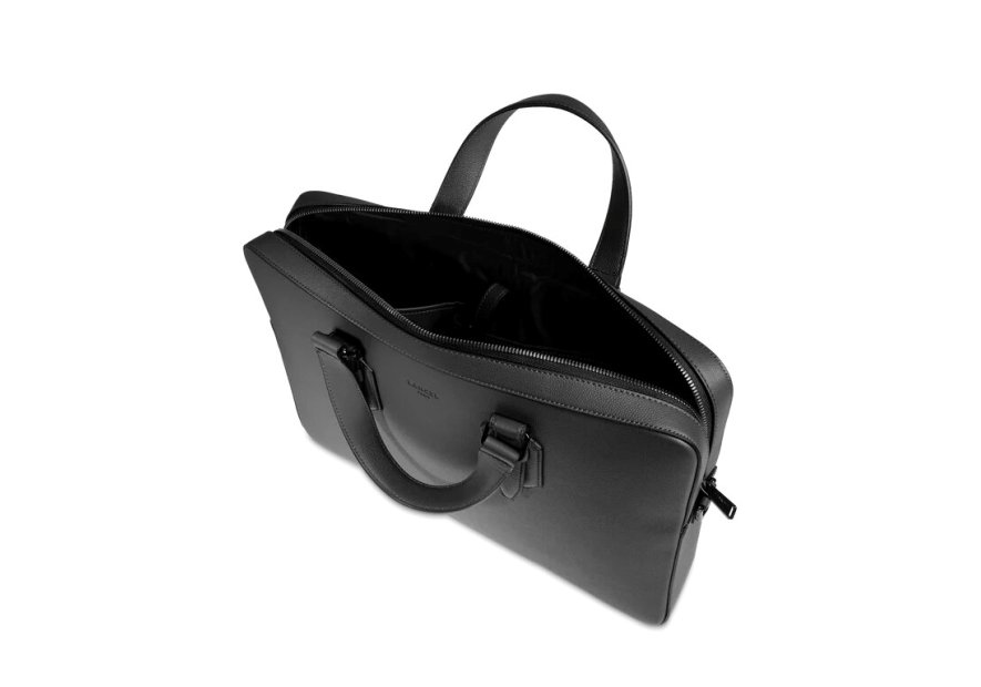 Lancel A13432 - CUIR DE VACHETTE - NOIR porte document charlie de lancel 14" Porte-documents