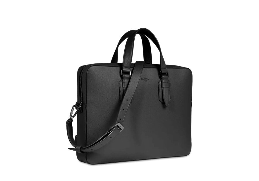 Lancel A13432 - CUIR DE VACHETTE - NOIR porte document charlie de lancel 14" Porte-documents
