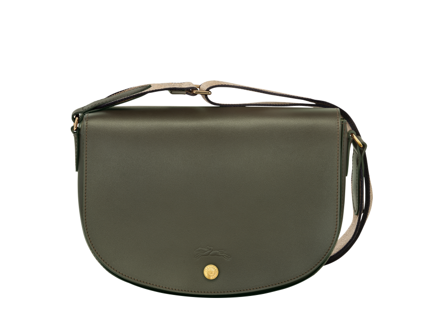 Longchamp 10296HFY - CUIR DE VEAU - KAKI - sac bandoulière m épure Sac business