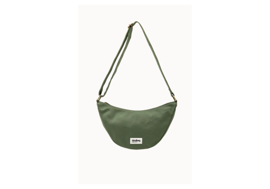 hindbag ANDREA - COTON BIO - OLIVE sac bandoulière demi lune andrea hindbag Sac business