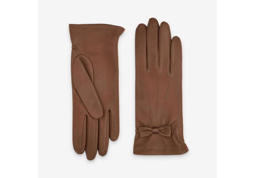 Glove Story 21349SN - CUIR D'AGNEAU - CORK - glove story-resserré poignet avec noeuds-gants f Gants