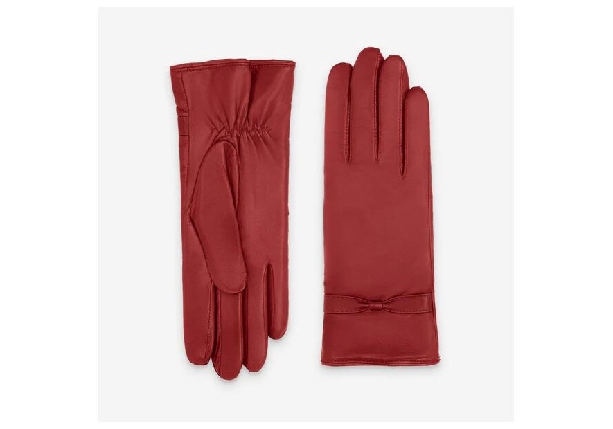 Glove Story 21555CA - CUIR D'AGNEAU - ROUGE  glove story gant femme cuir papillon Gants