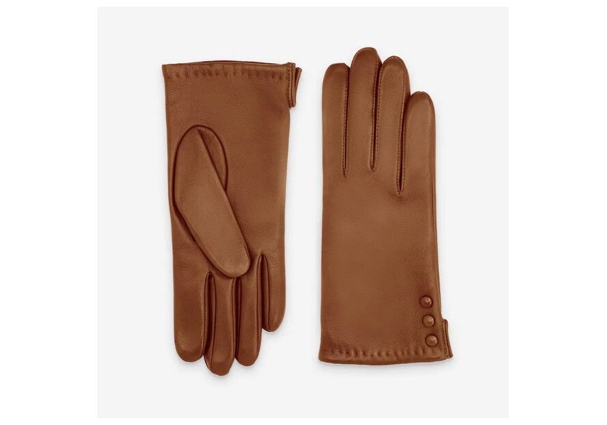 Glove Story 61047TR - AGNEAU - CORK - 100 glove story-bouton ouvert sur le côté-ganst femme Gants