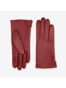 Glove Story 61047TR - AGNEAU - ROUGE - 100 glove story-bouton ouvert sur le côté-ganst femme Gants