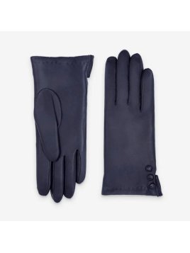Glove Story 61047TR - AGNEAU - DEEP BLUE - 4 glove story-bouton ouvert sur le côté-ganst femme Gants