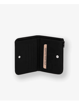 Les Ateliers Foures B56 - CUIR DE VACHETTE - NOIR porte monnaie baroudeurse nemesis dos à dos Porte-monnaie