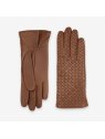 Glove Story 21595CA - CUIR D'AGNEAU - CORK gants femme tréssé double cachemire gants-femme