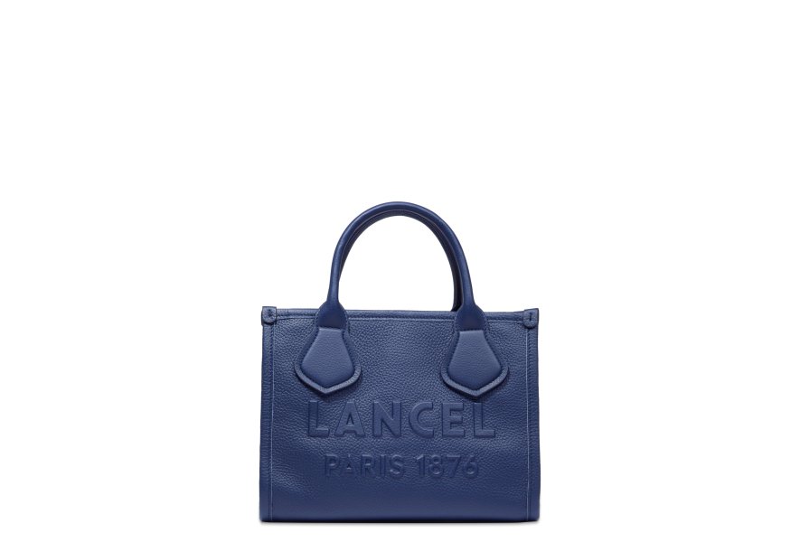 Lancel A12995 - CUIR DE VACHETTE - BLEU cabas zippé s jour de lancel Sac porté main