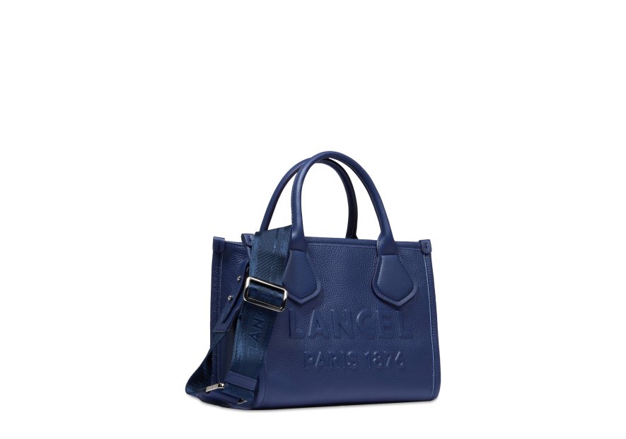Lancel A12995 - CUIR DE VACHETTE - BLEU cabas zippé s jour de lancel Sac porté main