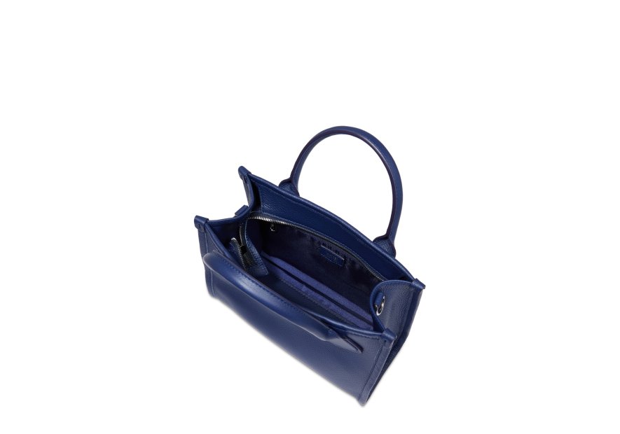 Lancel A12995 - CUIR DE VACHETTE - BLEU cabas zippé s jour de lancel Sac porté main