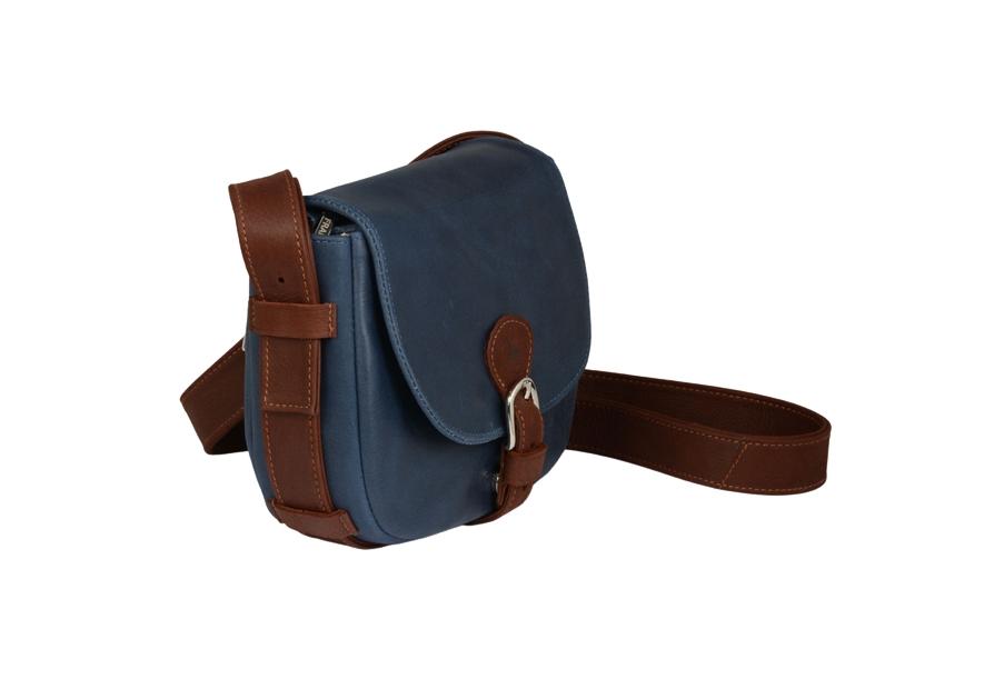 Frandi 810.05 - CUIR DE VACHETTE - MARI sac besace arrondi m fanny Sac business