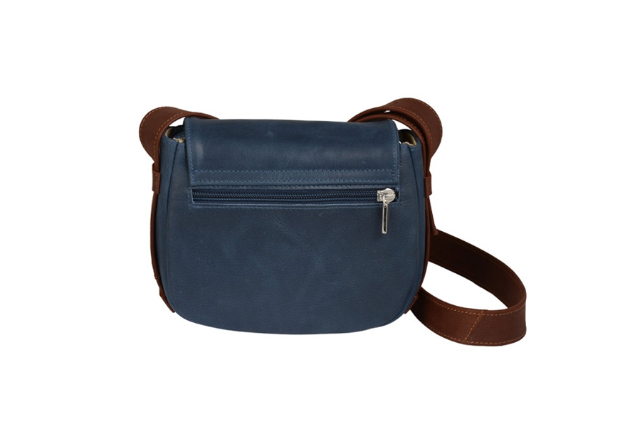Frandi 810.05 - CUIR DE VACHETTE - MARI sac besace arrondi m fanny Sac business