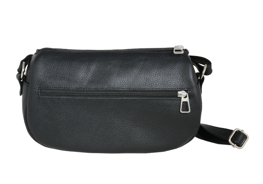 Frandi 266.56 - CUIR DE VACHETTE - NOIR petit trotteur rectangle caroline Sac business