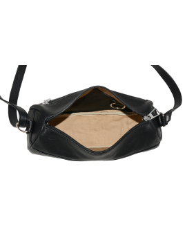 Frandi 266.56 - CUIR DE VACHETTE - NOIR petit trotteur rectangle caroline Sac business