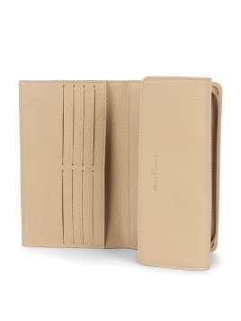 Lancaster 170-22 - CUIR DE VACHETTE - BEIG Foulonné - Portefeuill Compagnon dos à dos Portefeuilles