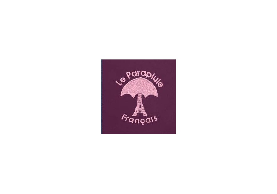 le parapluie français LPF67 - POLYESTER - PRUNE parapluie pliant uni automatique Petite maroquinerie