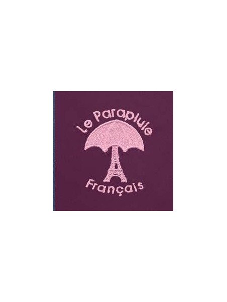 le parapluie français LPF67 - POLYESTER - PRUNE - 12 parapluie pliant 8 brins Parapluies