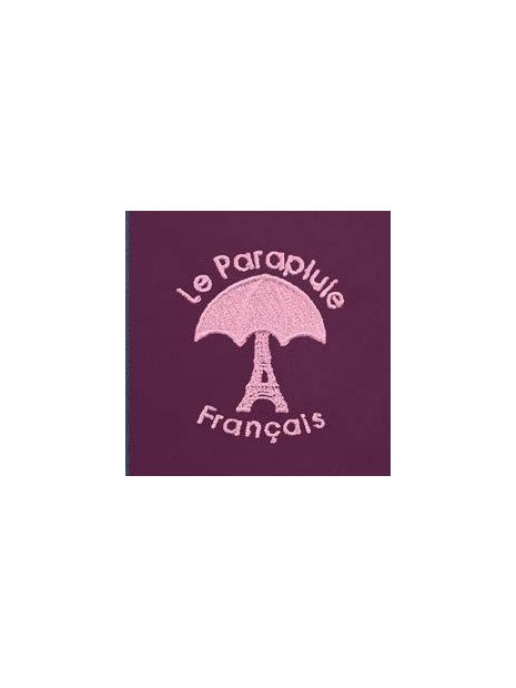 le parapluie français LPF67 - POLYESTER - PRUNE parapluie pliant uni automatique pliant-mixte