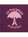 le parapluie français LPF67 - POLYESTER - PRUNE - 12 parapluie pliant 8 brins parapluies