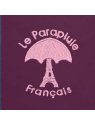le parapluie français LPF67 - POLYESTER - PRUNE parapluie pliant uni automatique pliant-mixte