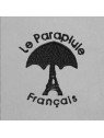 le parapluie français LPF67 - POLYESTER - GRIS CLAIR - parapluie pliant 8 brins parapluies