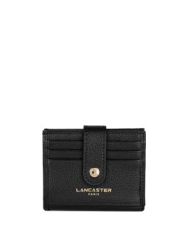 Lancaster 129-31 - CUIR DE VACHETTE - NOIR mini porte cartes dune lancaster p.cartes credit