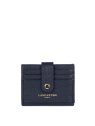 Lancaster 129-31 - CUIR DE VACHETTE - BLEU mini porte cartes dune lancaster pcartes-credit