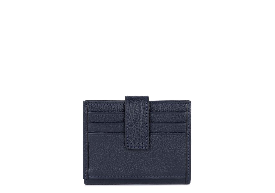 Lancaster 129-31 - CUIR DE VACHETTE - BLEU mini porte cartes dune lancaster Porte-cartes