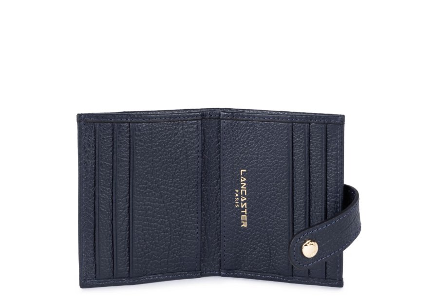 Lancaster 129-31 - CUIR DE VACHETTE - BLEU mini porte cartes dune lancaster Porte-cartes