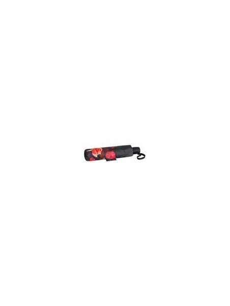 Guy De Jean GDJ 5589 - POLYESTER - NOIR parapluie pliant fermeture auto fleurs Petite maroquinerie
