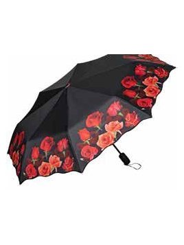 Guy De Jean GDJ 5589 - POLYESTER - NOIR parapluie pliant fermeture auto fleurs pliant f