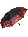 Guy De Jean GDJ 5589 - POLYESTER - NOIR parapluie pliant fermeture auto fleurs petite-maroquinerie