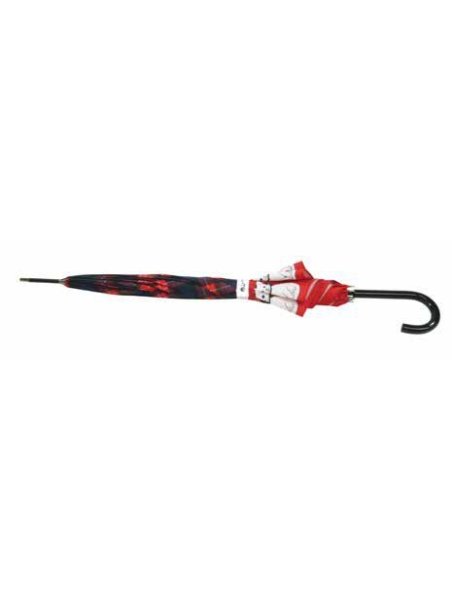Guy De Jean LPF38 - POLYESTER - ROUGE le parapluie français-chats écossais-canne auto Petite maroquinerie