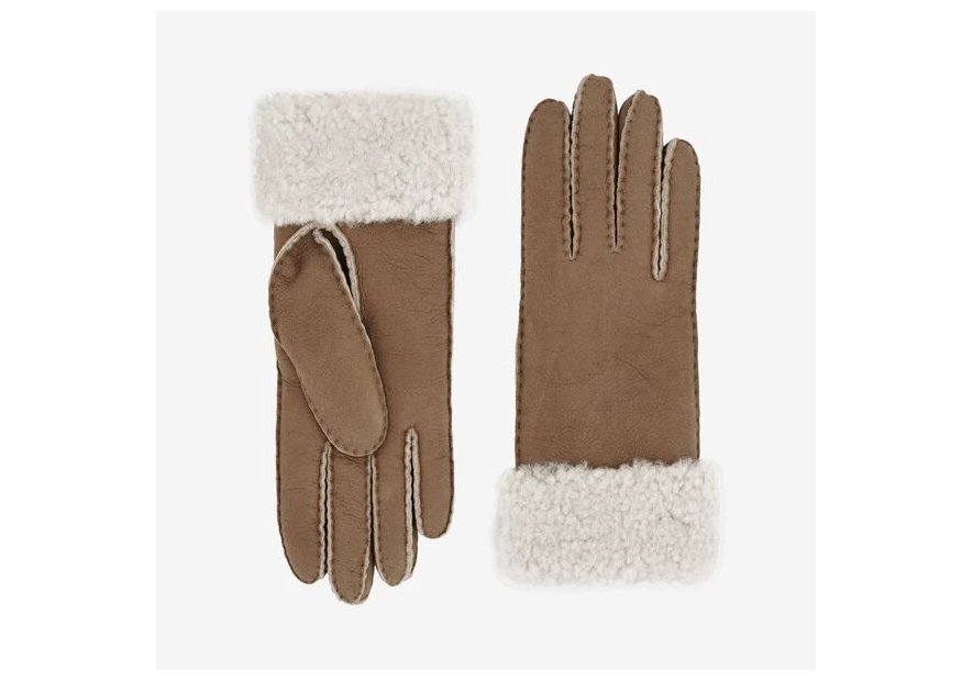 Glove Story 21580SH - CUIR D'AGNEAU - TAUPE  gants femme sherling mouton lainé Gants