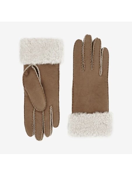 Glove Story 21580SH - CUIR D'AGNEAU - TAUPE  gants femme sherling mouton lainé Gants