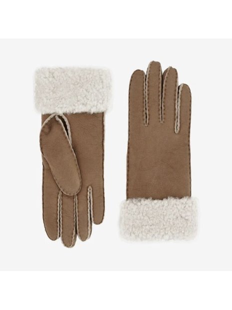Glove Story 21580SH - CUIR D'AGNEAU - TAUPE gants femme sherling mouton lainé gants-femme