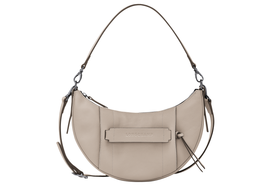 Longchamp 10292HCV - CUIR DE VEAU - ARGILE hobo porté travers s Sac business