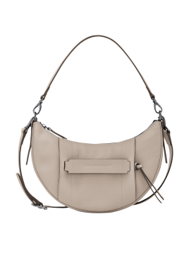 Longchamp 10292HCV - CUIR DE VEAU - ARGILE hobo porté travers s Sac business