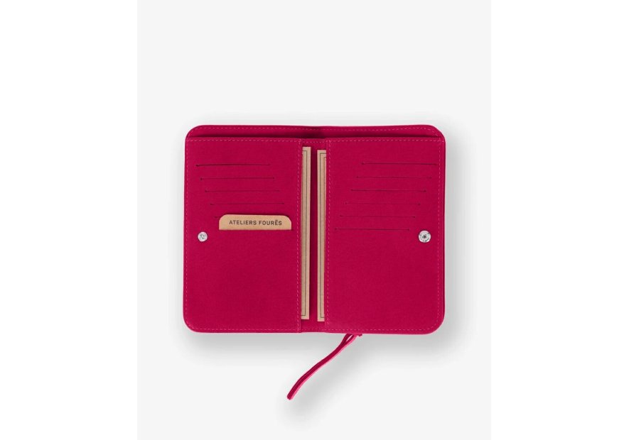 Les Ateliers Foures B63 - CUIR DE VACHETTE - HIBISCU portefeuille femme baroudeuse nereides Portefeuille Homme