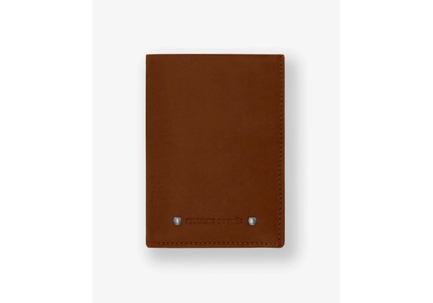 Les Ateliers Foures 954 - CUIR DE VACHETTE - FAUVE portefeuille achille double fourès Portefeuille Homme