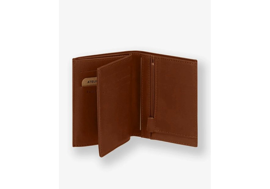 Les Ateliers Foures 954 - CUIR DE VACHETTE - FAUVE portefeuille achille double fourès Portefeuille Homme