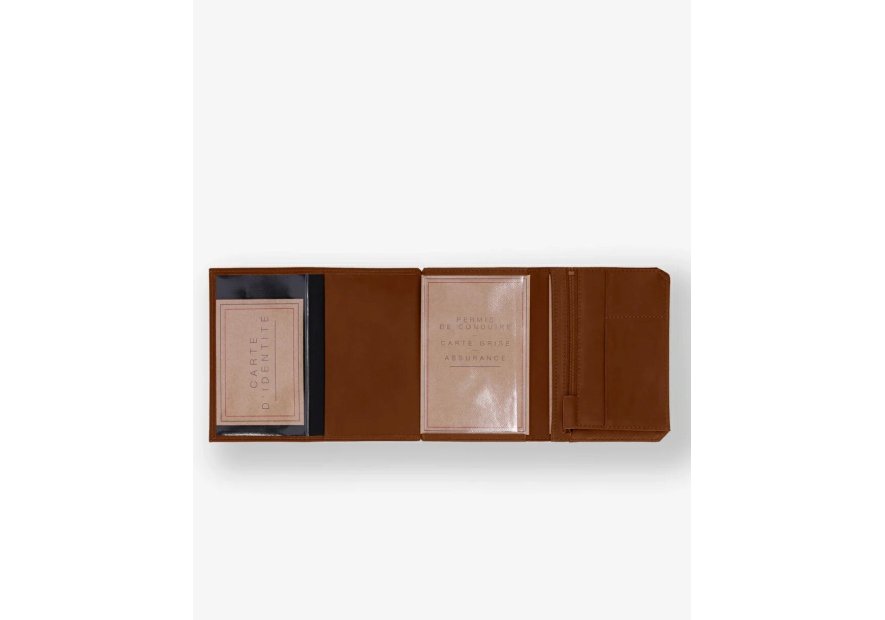 Les Ateliers Foures 9151 - CUIR DE VACHETTE - FAUVE Portefeuille/Porte-cartes Portefeuilles