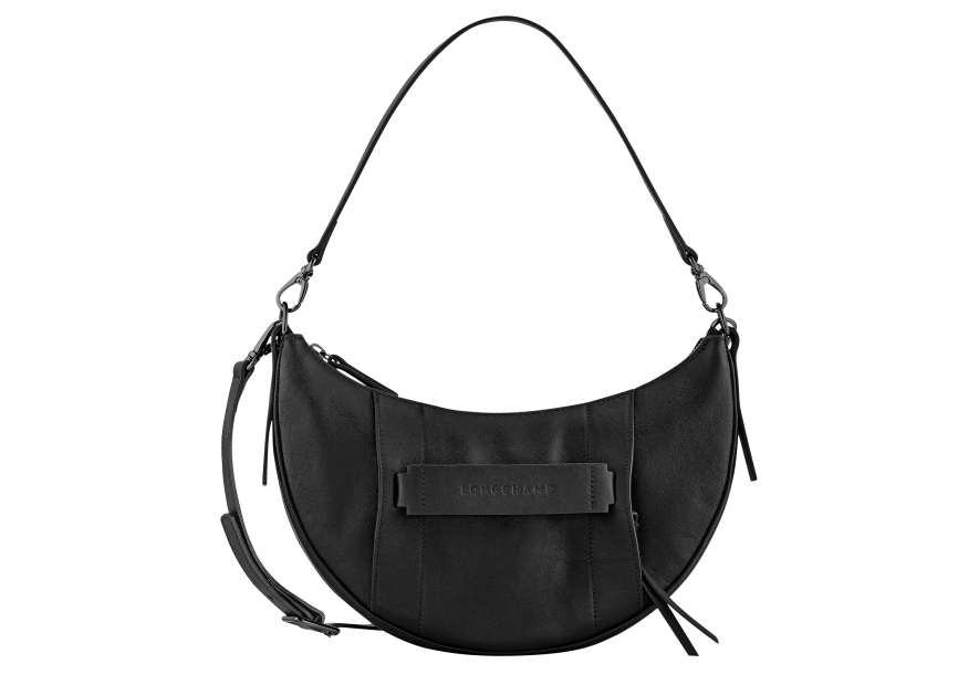 Longchamp 10292HCV - CUIR DE VEAU - NOIR - hobo porté travers s Sac business