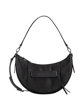 Longchamp 10292HCV - CUIR DE VEAU - NOIR - hobo porté travers s Sac business
