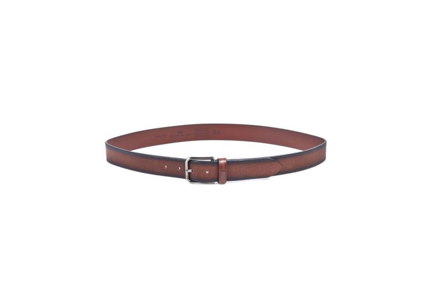 Miguel Bellido 000345 - CUIR DE VACHETTE - COGN ceinture homme 35mm strié Ceinture homme