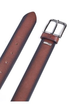 Miguel Bellido 000345 - CUIR DE VACHETTE - COGN ceinture homme 35mm strié Ceinture homme