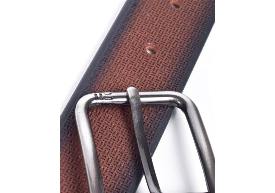 Miguel Bellido 000345 - CUIR DE VACHETTE - COGN ceinture homme 35mm strié Ceinture homme